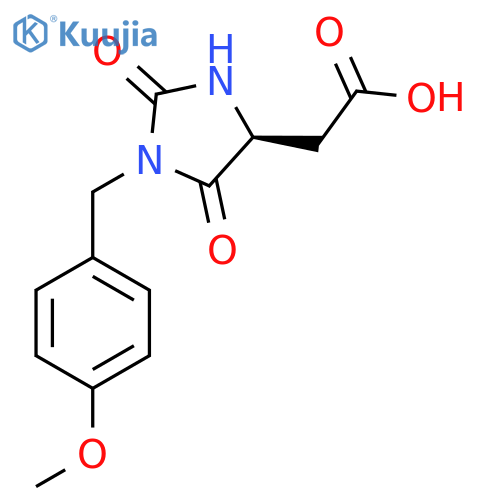[(4S)-1-(4-methoxybenzyl)-2,5-dioxoimidazolidin-4-yl]acetic acid structure
