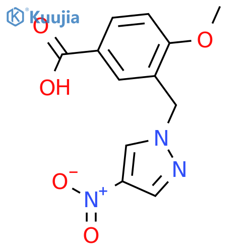 4-Methoxy-3-(4-nitro-1H-pyrazol-1-yl)methylbenzoic Acid structure