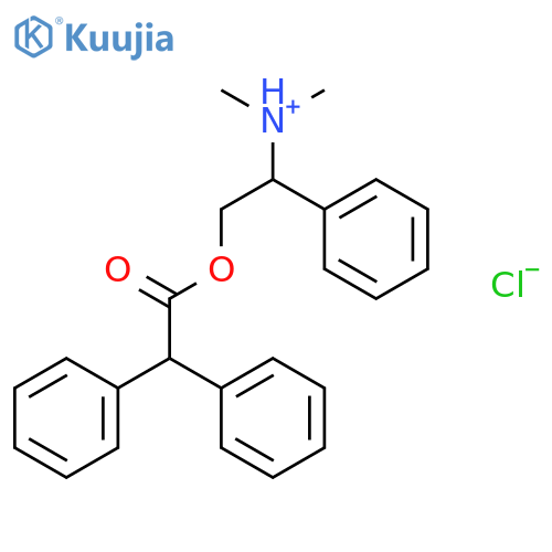 2-[(diphenylacetyl)oxy]-N,N-dimethyl-1-phenylethanaminium chloride structure