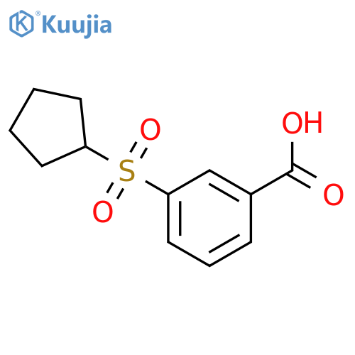 3-(cyclopentylsulfonyl)benzoic acid structure