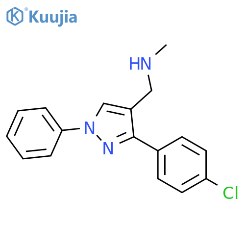 {3-(4-Chlorophenyl)-1-phenyl-1H-pyrazol-4-ylmethyl}(methyl)amine structure