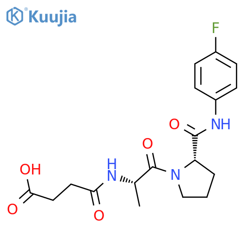 L-Prolinamide, N-(3-carboxy-1-oxopropyl)-L-alanyl-N-(4-fluorophenyl)- structure