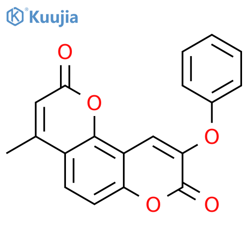 2H,8H-Benzo[1,2-b:3,4-b']dipyran-2,8-dione, 4-methyl-9-phenoxy- structure