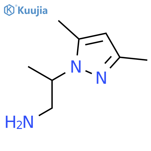 2-(3,5-Dimethyl-1H-pyrazol-1-yl)propan-1-amine structure