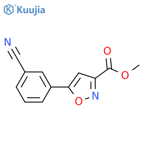 Methyl 5-(3-cyanophenyl)isoxazole-3-carboxylate structure
