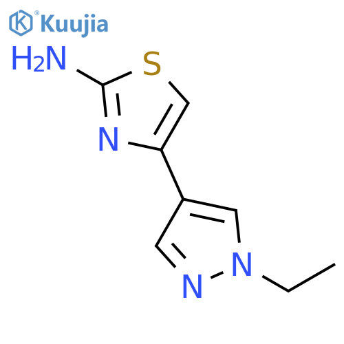 4-(1-ethyl-1H-pyrazol-4-yl)-1,3-thiazol-2-amine structure