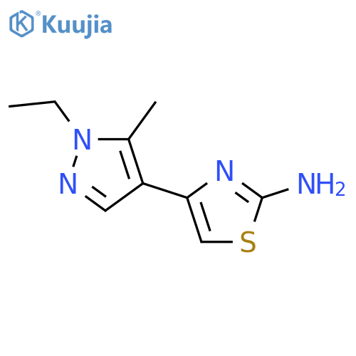 4-(1-ethyl-5-methyl-1H-pyrazol-4-yl)-1,3-thiazol-2-amine structure
