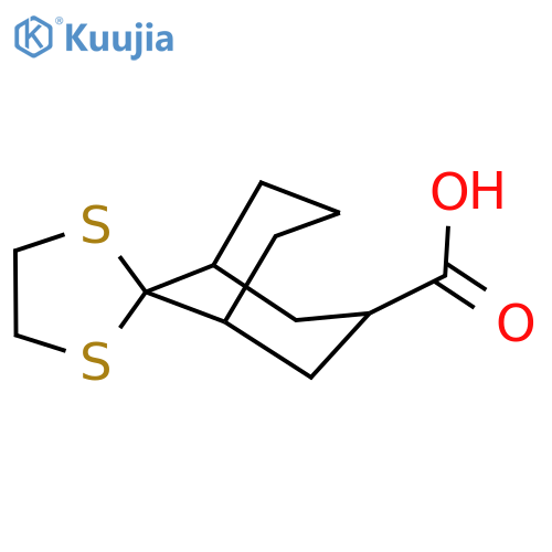 spiro[1,3-dithiolane-2,9'-bicyclo[3.3.1]nonane]-3'-carboxylic acid structure