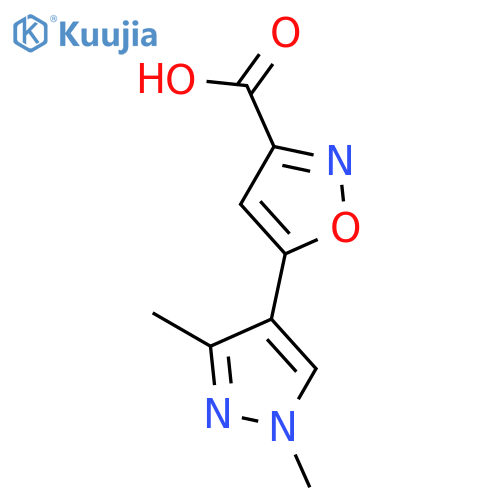 5-(1,3-Dimethyl-1H-pyrazol-4-yl)isoxazole-3-carboxylic acid structure