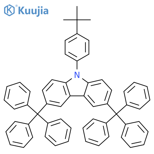 9-(4-(tert-Butyl)phenyl)-3,6-ditrityl-9H-carbazole structure