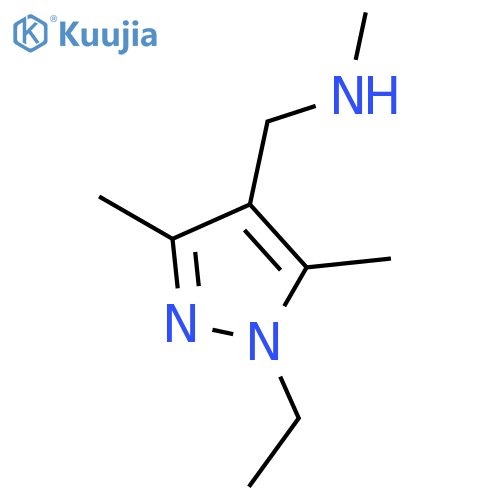 (1-ethyl-3,5-dimethyl-1H-pyrazol-4-yl)methyl(methyl)amine structure