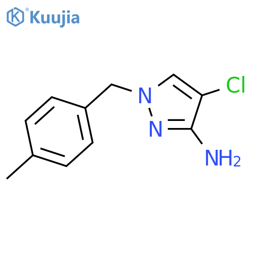 4-chloro-1-(4-methylphenyl)methyl-1H-pyrazol-3-amine structure