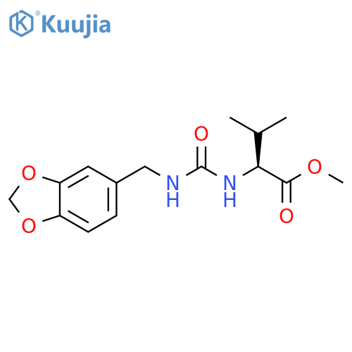methyl (2S)-2-(1,3-benzodioxol-5-ylmethylcarbamoylamino)-3-methyl-butanoate structure