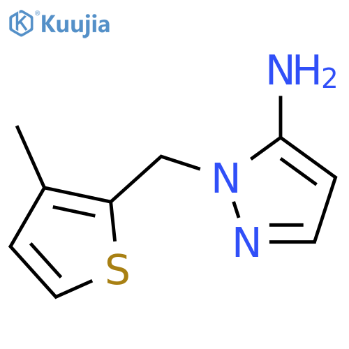 1-(3-methylthiophen-2-yl)methyl-1H-pyrazol-5-amine structure