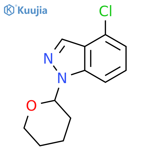 (+)-4-Chloro-1-(tetrahydro-2H-pyran-2-yl)-1H-indazole structure