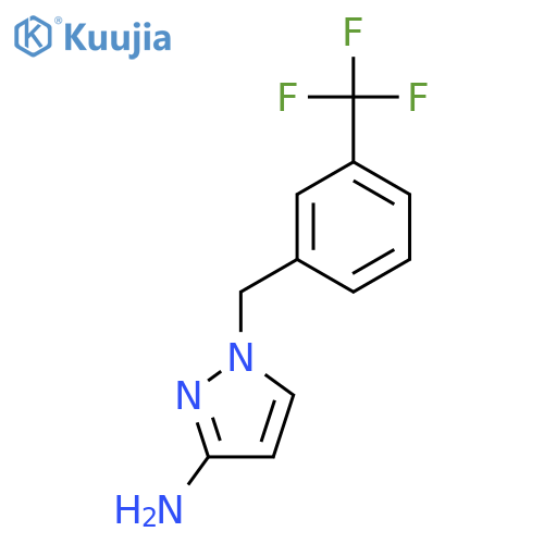 1-{3-(trifluoromethyl)phenylmethyl}-1H-pyrazol-3-amine structure