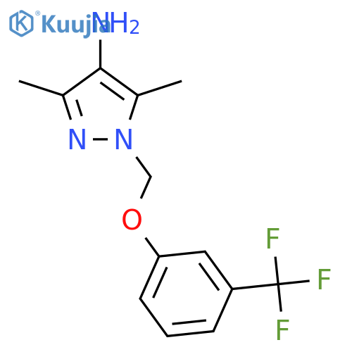 3,5-dimethyl-1-{3-(trifluoromethyl)phenoxymethyl}-1H-pyrazol-4-amine structure