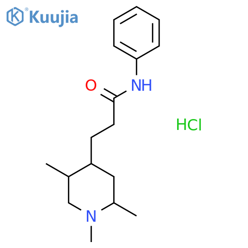 N-phenyl-3-(1,2,5-trimethylpiperidin-4-yl)propanamide hydrochloride (1:1) structure