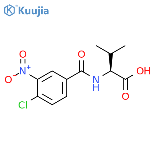(2S)-2-(4-chloro-3-nitrophenyl)formamido-3-methylbutanoic acid structure