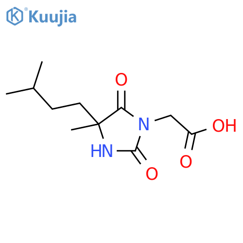 2-4-Methyl-4-(3-methylbutyl)-2,5-dioxoimidazolidin-1-ylacetic Acid structure