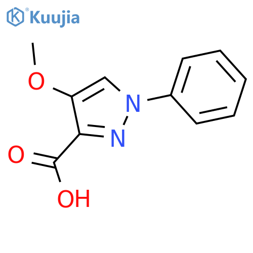 4-Methoxy-1-phenyl-1H-pyrazole-3-carboxylic acid structure