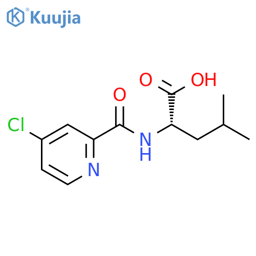 (2S)-2-(4-chloropyridin-2-yl)formamido-4-methylpentanoic acid structure
