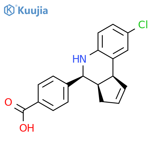 <br>4-[(3Ar,4s,9bs)-8-chloro-3a,4,5,9b-tetrahydro-3h-cyclopenta[c]quinolin-4-yl ]benzoic acid structure
