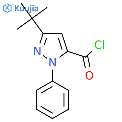 3-Tert-butyl-1-phenyl-1H-pyrazole-5-carbonyl chloride structure