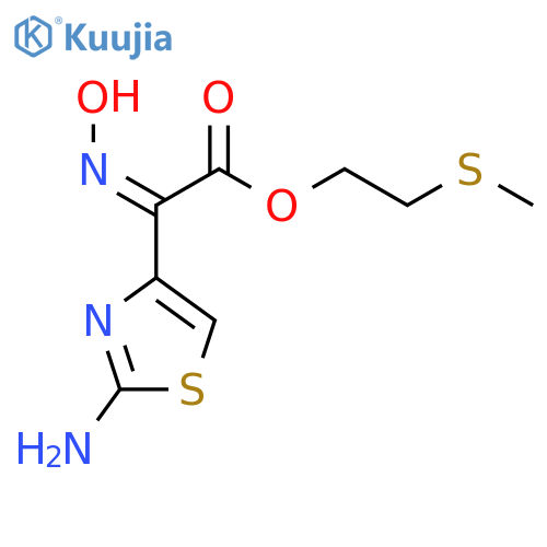 4-Thiazoleacetic acid, 2-amino-α-(hydroxyimino)-, 2-(methylthio)ethyl ester, (Z)- structure