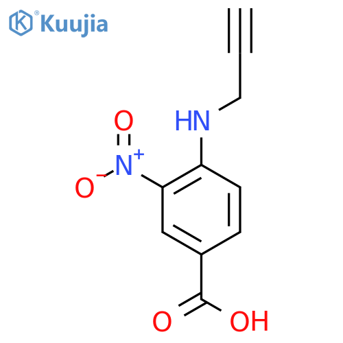 3-nitro-4-(prop-2-yn-1-yl)aminobenzoic acid structure