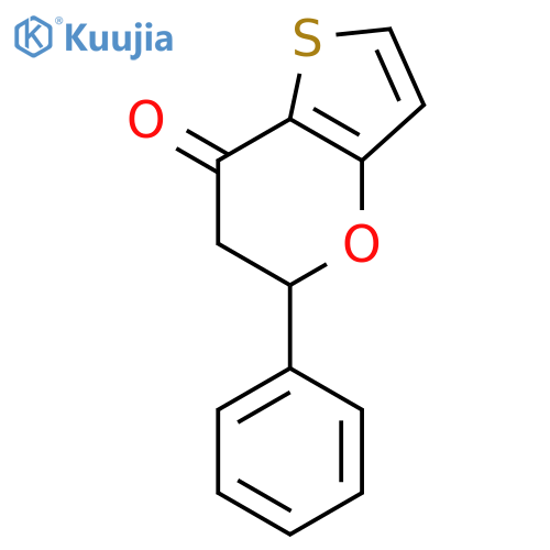 7H-Thieno[3,2-b]pyran-7-one, 5,6-dihydro-5-phenyl- structure