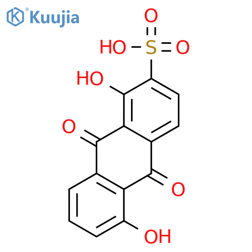 2-Anthracenesulfonic acid, 9,10-dihydro-1,5-dihydroxy-9,10-dioxo- structure