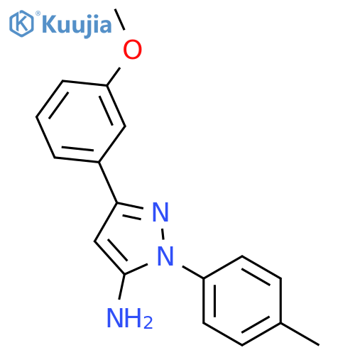 3-(3-methoxyphenyl)-1-(4-methylphenyl)-1H-pyrazol-5-amine structure