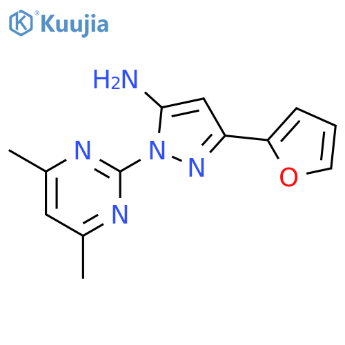 1-(4,6-dimethylpyrimidin-2-yl)-3-(furan-2-yl)-1H-pyrazol-5-amine structure