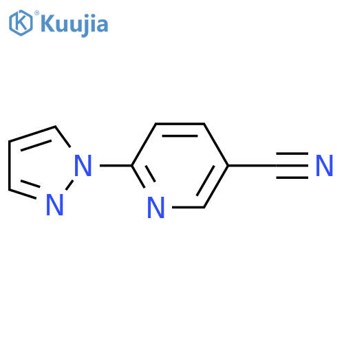 6-(1H-pyrazol-1-yl)pyridine-3-carbonitrile structure