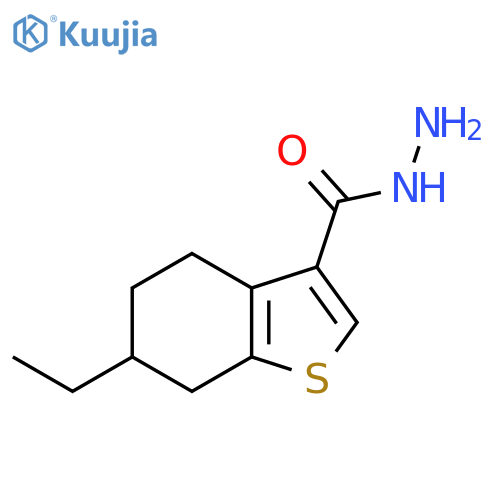 6-Ethyl-4,5,6,7-tetrahydro-1-benzothiophene-3-carbohydrazide structure