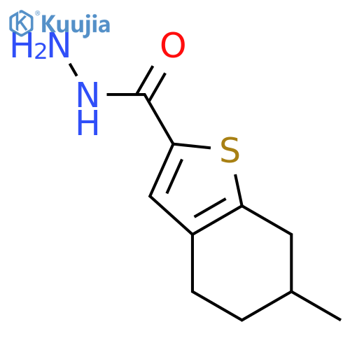 6-methyl-4,5,6,7-tetrahydro-1-benzothiophene-2-carbohydrazide structure