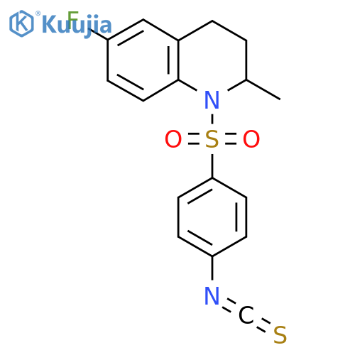 6-Fluoro-1-(4-isothiocyanatophenyl)sulfonyl-2-methyl-1,2,3,4-tetrahydroquinoline structure