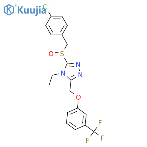 3-[(4-CHLOROBENZYL)SULFINYL]-4-ETHYL-5-([3-(TRIFLUOROMETHYL)PHENOXY]METHYL)-4H-1,2,4-TRIAZOLE structure