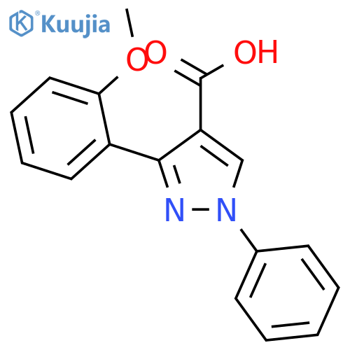 3-(2-METHOXYPHENYL)-1-PHENYL-1H-PYRAZOLE-4-CARBOXYLIC ACID structure