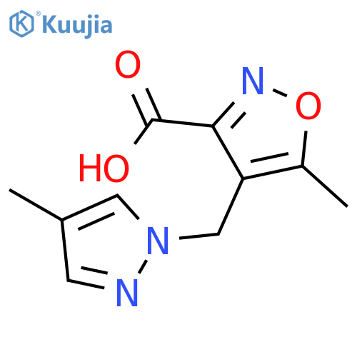 5-methyl-4-(4-methyl-1H-pyrazol-1-yl)methylisoxazole-3-carboxylic Acid structure