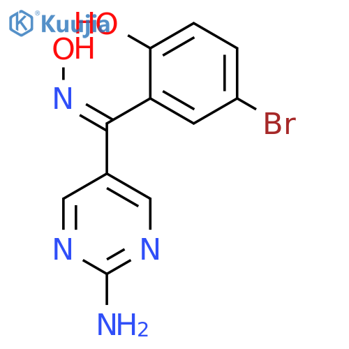 Methanone, (2-amino-5-pyrimidinyl)(5-bromo-2-hydroxyphenyl)-, oxime structure