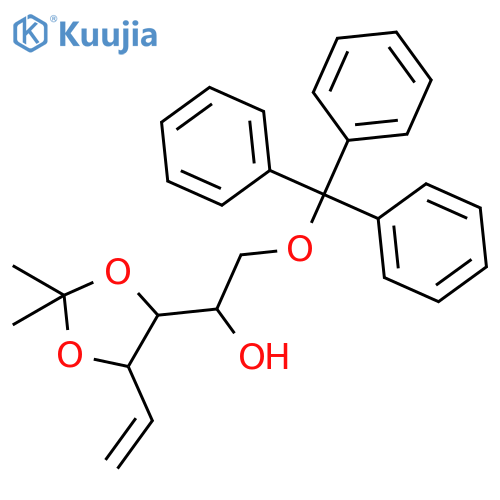 D-ribo-Hex-1-enitol,1,2-dideoxy-3,4-O-(1-methylethylidene)-6-O-(triphenylmethyl)- structure