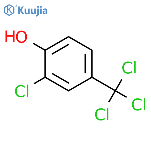 Phenol, 2-chloro-4-(trichloromethyl)- structure