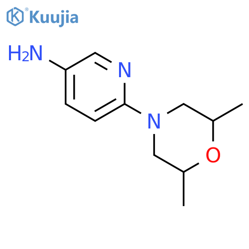 6-[cis-2,6-dimethylmorpholin-4-yl]pyridin-3-amine structure