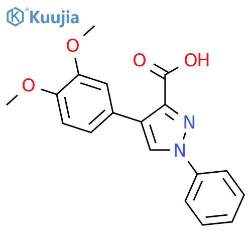 4-(3,4-dimethoxyphenyl)-1-phenyl-1H-pyrazole-3-carboxylic acid structure