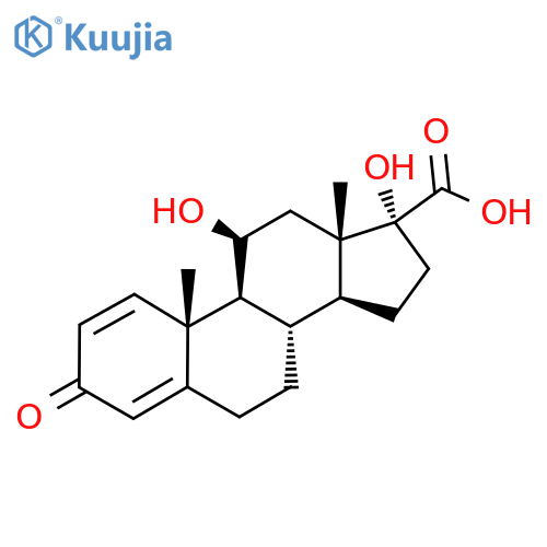 11β,\u200b17-\u200bDihydroxy-\u200b3-\u200boxoandrosta-\u200b1,\u200b4-\u200bdiene-\u200b17β-\u200bcarboxylic Acid structure