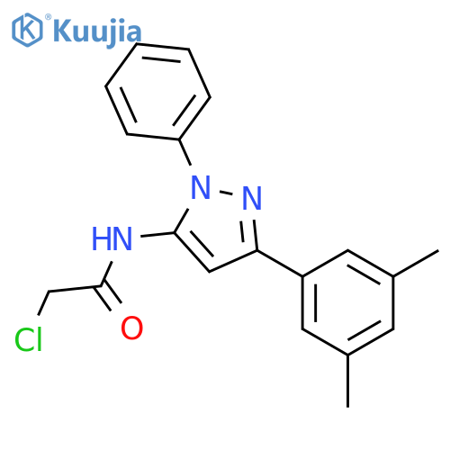 2-chloro-N-3-(3,5-dimethylphenyl)-1-phenyl-1H-pyrazol-5-ylacetamide structure