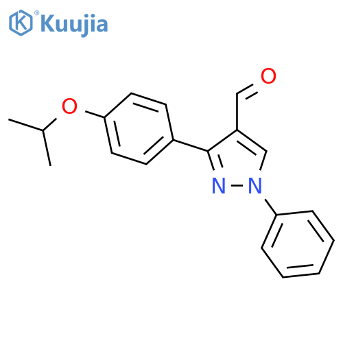1-phenyl-3-4-(propan-2-yloxy)phenyl-1H-pyrazole-4-carbaldehyde structure