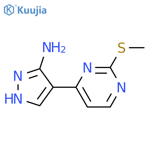 4-(2-(Methylthio)pyrimidin-4-yl)-1H-pyrazol-5-amine structure